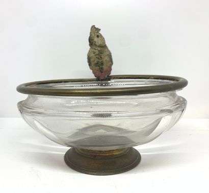 Coupe vide poche en verre de forme ovale,...