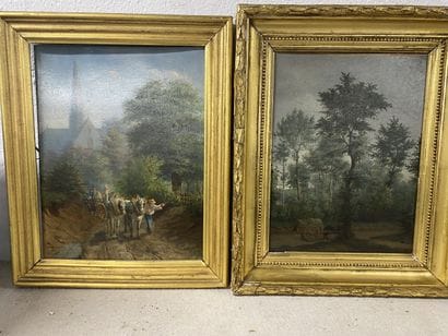 Deux tableaux scènes rurales animées.
Une...