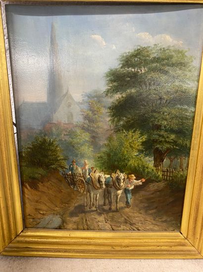 Deux tableaux scènes rurales animées.
Une...