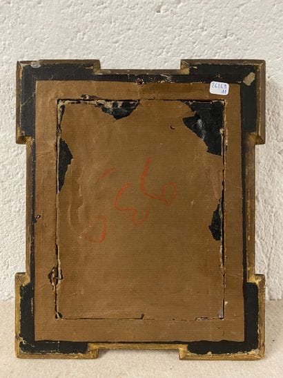Plaque en cuivre repoussé représentant Bélisaire...