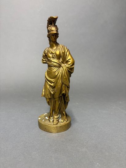 Groupe en bronze représentant la déesse Athéna...