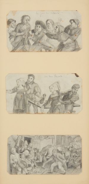 Ecole FRANCAISE du XIXème siècle
Caricatures,...