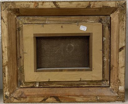 Ensemble de trois huiles sur toile représentant...