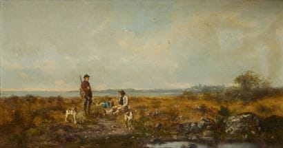 Fernand LUTSCHER (1843-1923) 
Chasseurs au...