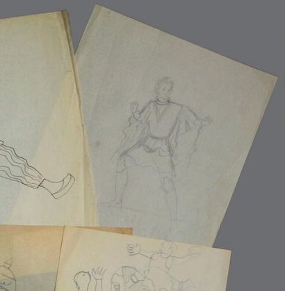 COCTEAU (Jean)
Personnage de théâtre. Dessin...
