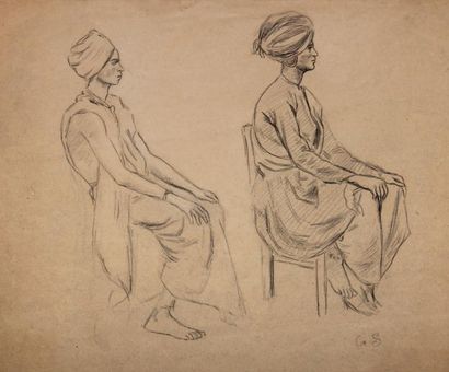 SURAND (Gustave)
Hindous. Dessin original...