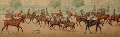 ALAYER (L. d')
Les Allées cavalières. Aquarelle...