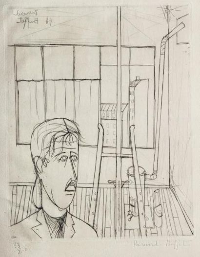 BUFFET (Bernard)
Autoportrait dans l'atelier....