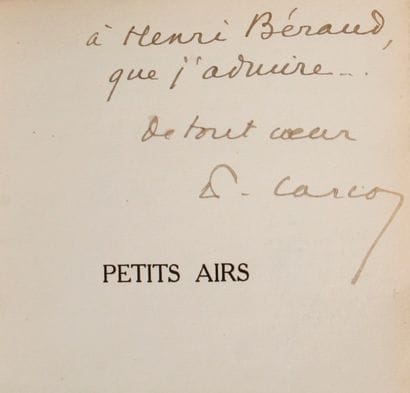 CARCO (Francis)
Petits airs. Poèmes ornés...