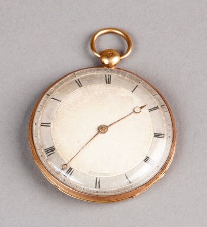 MONTRE DE GOUSSET savonnette en or, le cadran...