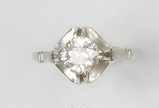 BAGUE BRILLANT solitaire d'environ 0,7 carat...
