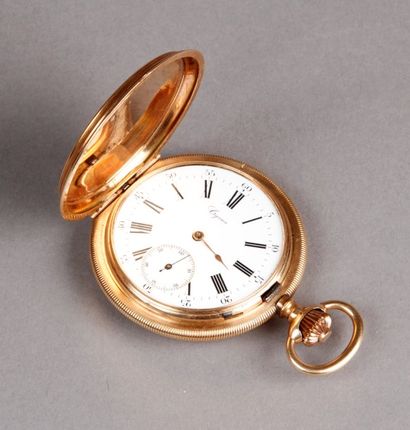 MONTRE de gousset en or jaune 14 carats,...