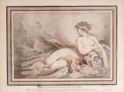 PAIRE DE GRAVURES de Demarteau d'après Huet...