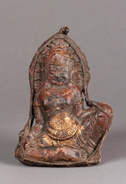 Grande AMULETTE Phra Somdej en terre cuite...