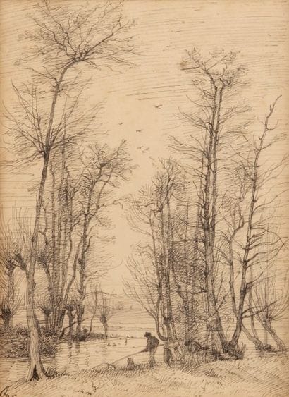 François-Louis FRANÇAIS (1814-1897)

Le Pécheur
Plume,...