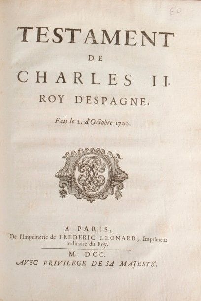 RECUEIL DE 8 TRAITÉS DE PAIX, TESTAMENT ET...