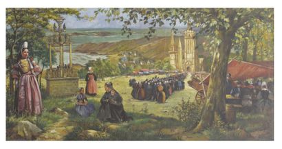 H. ETHEVENAUX
Le Pardon breton
Grande huile...