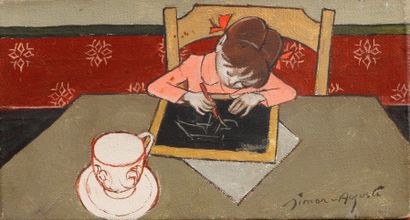 SIMON-AUGUSTE (1909-1987)

Fillette dessinant
Huile...