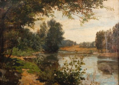 Constant TROYON (1810-1865)
Vue de Villeneuve...