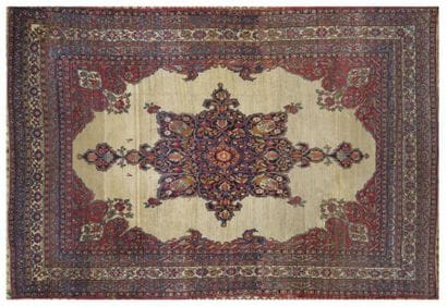 Important tapis KIRMAN-LAVER (Perse) en velours...