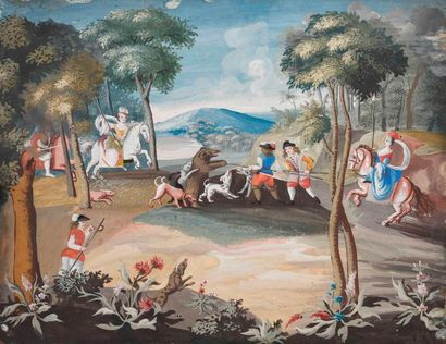 École FRANÇAISE du XVIIIe siècle
Chasse à...
