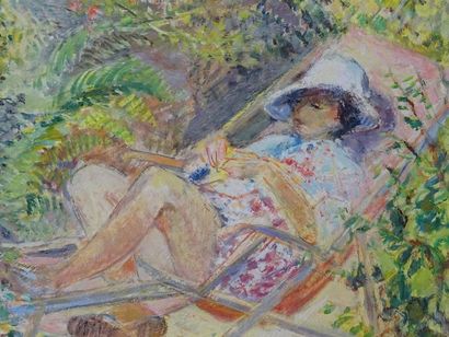 Claude GAIGNOUX (1924-2005)
Femme à la chaise...