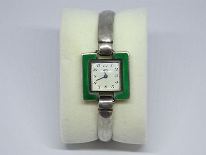 UTI Montre bracelet femme en argent et émail...