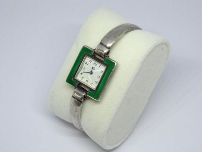 UTI Montre bracelet femme en argent et émail...