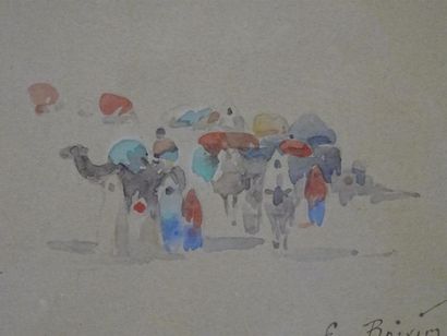 Emile BOIVIN (1846-1920) 
La Caravane. 
Petite...