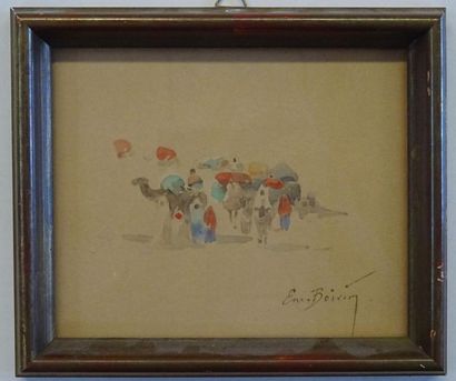 Emile BOIVIN (1846-1920) 
La Caravane. 
Petite...