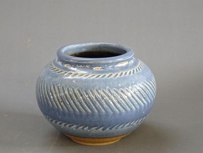 Émile LENOBLE (1875-1940)
Vase boule en grès...