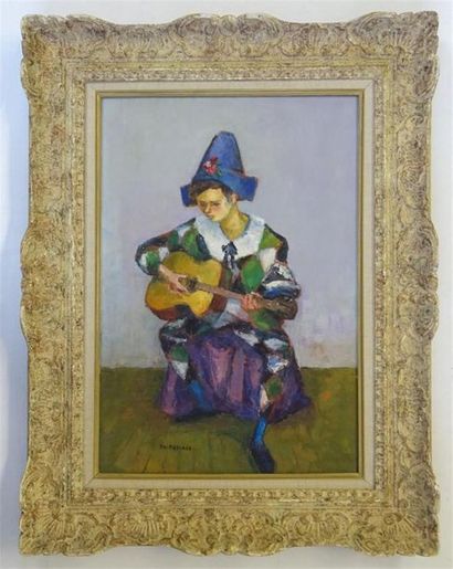 Charles POLLACI (1907-1989)
Arlequin guitariste
huile...