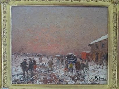 Edouard FEBVRE (1885-1967))
Les gitans.
Huile...