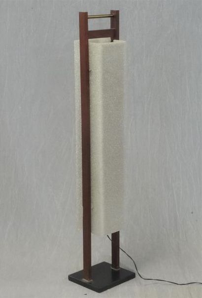 Lampadaire en teck et composition granité.
Design...