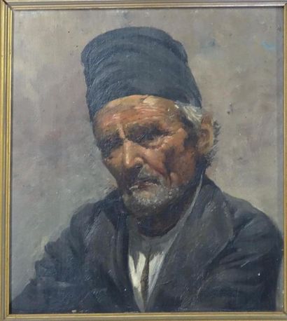 Ecole française XIXe : 
Portrait d'homme
huile...