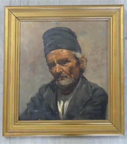Ecole française XIXe : 
Portrait d'homme
huile...