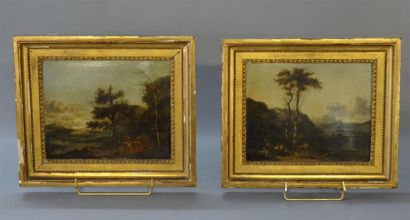 Ecole italienne XVIIIeme siècle 
Paysages...