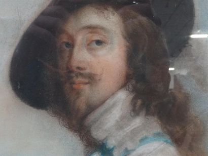 VAN DYCK d'après, Pastel vers 1900 
Portrait...