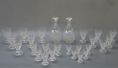 DAUM Service de verres en cristal taillé...