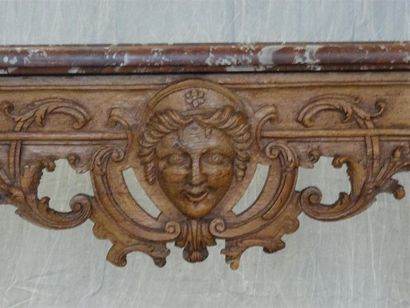 Table à gibier en chêne sculpté formant console,...