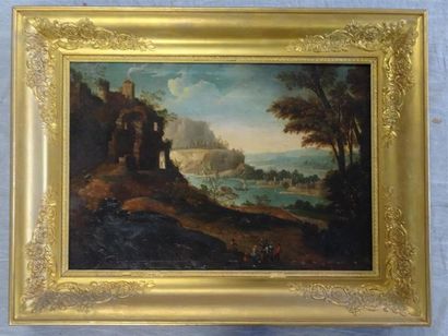 Ecole italienne fin XVIII°
Paysage animé
huile...