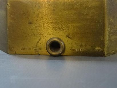 Maison CHARLES: Lampe palmier en bronze enserrant...