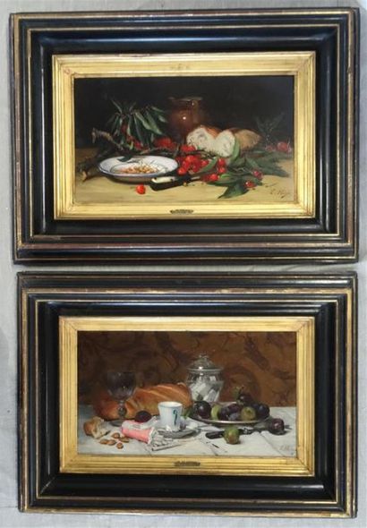 Ernest Victor HAREUX (1847-1909) - 
Paire...