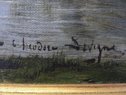 Théodore LÉVIGNE (1848-1912)
Pêcheur au bord...