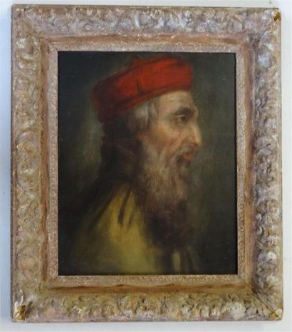 Ecole française XIX° siècle 
Portrait d'homme...