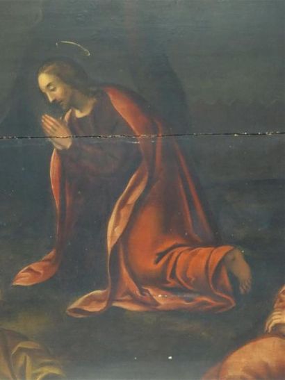 Ecole italienne fin XVII°
Jésus au Mont des...