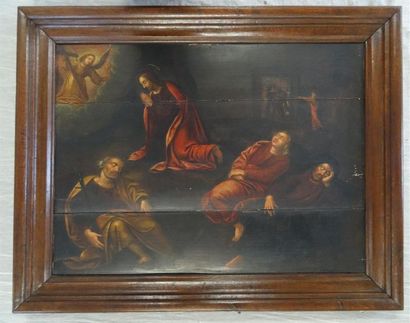 Ecole italienne fin XVII°
Jésus au Mont des...