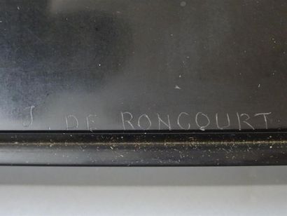 Jean DE RONCOURT (XIX-XX)
Chasseur et chien.
Epreuve...