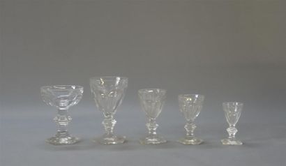 BACCARAT Service Harcourt, comprenant 
huit...