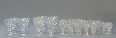 BACCARAT Service Harcourt, comprenant 
huit...